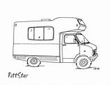 Motorhome Camper Trailers Coloriages Sketch sketch template