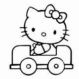 Kitty Hello Coloring Pages Car Printable Traveling Cute Mouse Toddler Will sketch template