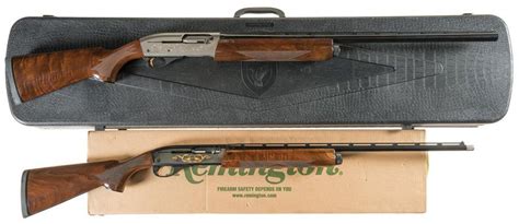 remington sporting semi automatic shotguns  engraved remington model   ducks unlimited ed