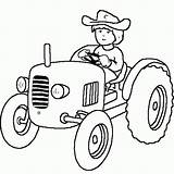 Tracteur Tractor Coloriage Coloring Pages Imprimer Drawing Line Dessin Kids Driving Tondeuse Colorier Remorque Dessins Dessiner sketch template