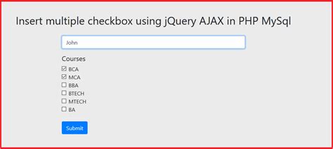 how to send multiple checkbox value in php using ajax