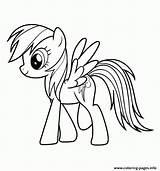Coloring Rainbow Dash Pages Toddlers Print sketch template