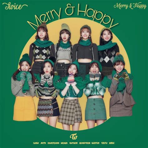 twice merry and happy album cover by leakpalbum twice kpop e capas de álbuns