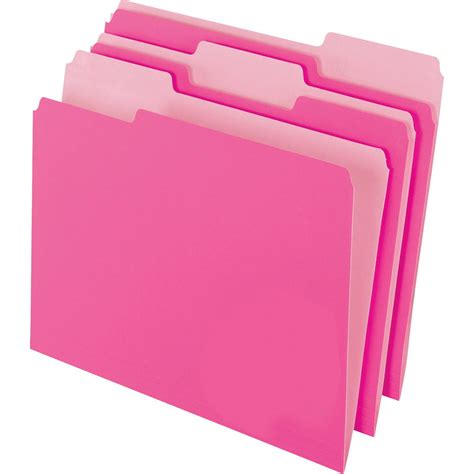 pendaflex  cut  tone file folders pink  box quantity