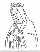 Praying Blessed Thecatholickid Catholic Pray Hail Rosary sketch template