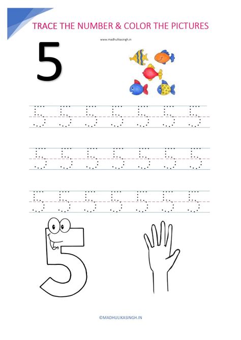 printable number tracing worksheets    preschool