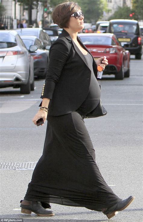 frankie sandford shows off her huge bump as she dines out with fiancé wayne bridge daily mail