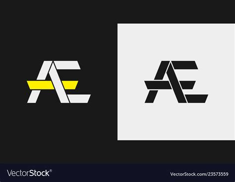 ae logo monogram royalty  vector image vectorstock