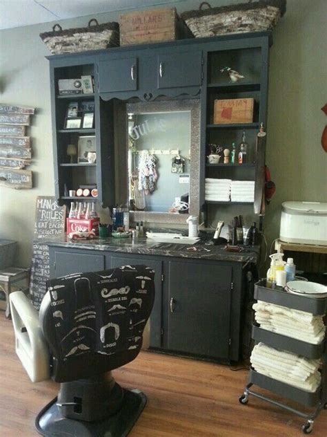 Cool Back Bar Idea Barber Shop Decor Barbershop Design