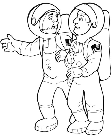 astronaut coloring page  american astronauts