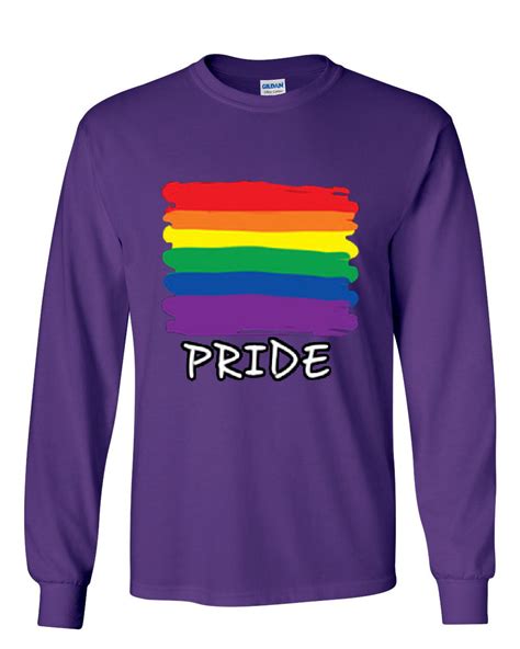 gay pride long sleeve t shirt rainbow flag lgbt marriage love wins tee