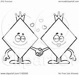 Diamond Holding Clipart Hands Coloring Mascots Suit Queen King Card Cartoon Cory Thoman Outlined Vector 2021 sketch template