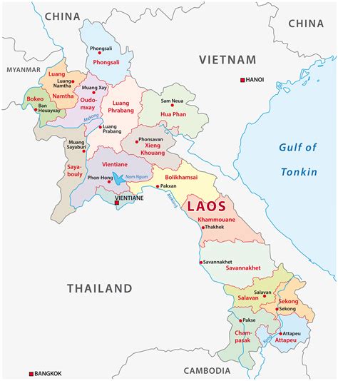 laos maps  provinces mappr
