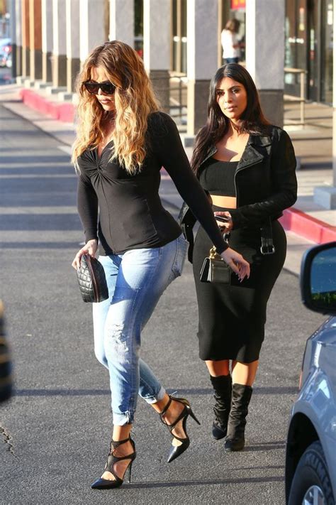 Kim And Khloe Kardashian Show Off Famous Curves As They Head Out In Los