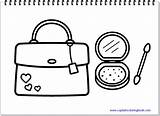 Coloring Lady Accessories sketch template