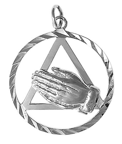 Small Sterling Silver Aa Praying Hands Pendant