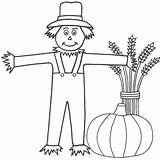 Scarecrow Coloring Pumpkin Pages Bigactivities sketch template