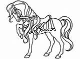 Horse Colouring Coloring Pages Saddle Print sketch template