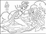 Princess Coloring Pages Flowers sketch template