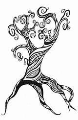 Twisted Tree Coloring Deviantart Drawings Drawing Designlooter Trees 97kb Tattoo sketch template