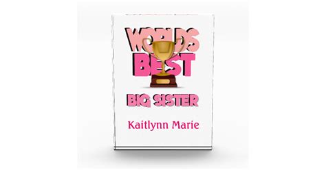Worlds Best Big Sister Pink Personalized Award