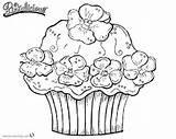 Coloring Pages Pinkalicious Cupcake Flowers Printable Kids sketch template