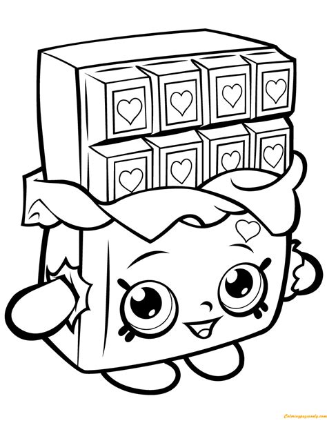 cheeky chocolate shopkin season  coloring page  coloring pages