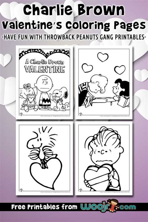 charlie brown valentines coloring pages woo jr kids activities