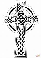 Coloring Celtic Cross Pages Printable Drawing sketch template