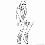 Gaster Coloring sketch template