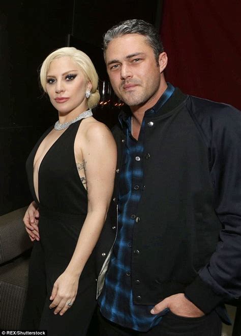 lady gaga embraces fiancé taylor kinney at the forest film screening in