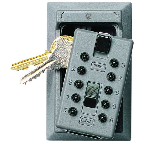 kidde permanent  key box  pushbutton combination lock titanium   home depot