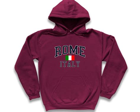 rome italy hooded sweatshirt unisex rome hoodie etsy