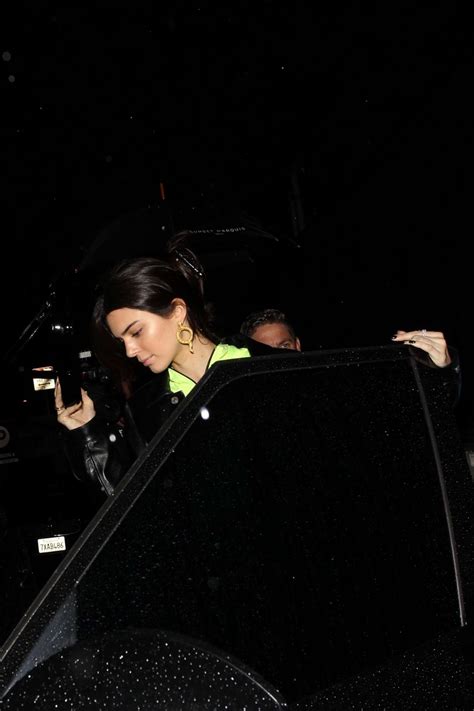 kendall jenner leaves madison beers 20th birthday party