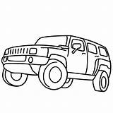 Hummer H3 sketch template