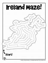 Ireland Mazes Woojr sketch template