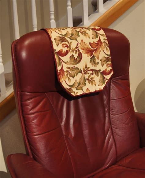 recliner chair headrest cover burgundy floral chair  chairflair