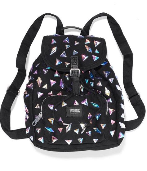 Victoria S Secret Pink Black Boho Style Backpack With