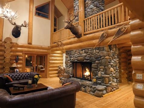 log cabin living rooms  great rooms north american log crafters