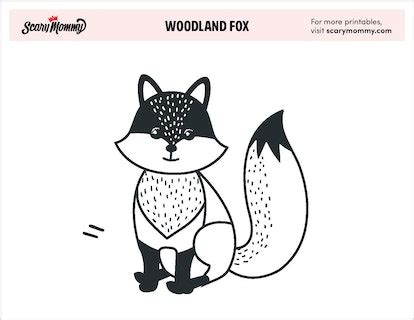 fox coloring pages perfect   cute  kit