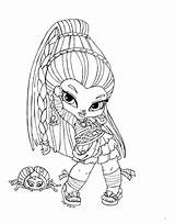 Monster Coloring Pages High Baby Nile Venus Kids Cleo Chibi Nefera Colouring Color Print Logo Little Girl Printable Sailor Getcolorings sketch template