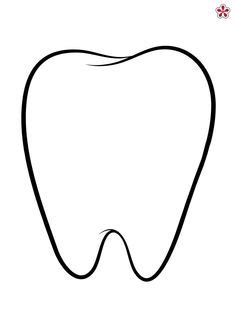 tooth template printable tooth pattern dental health preschool