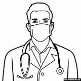 Doctor Coloring Masked sketch template
