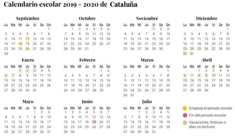 calendario escolar de cataluna el curso