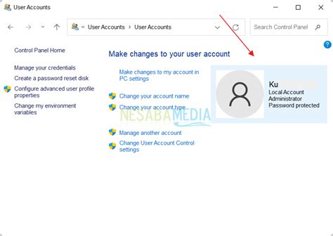 mudah mengganti nama user account password  foto  pc