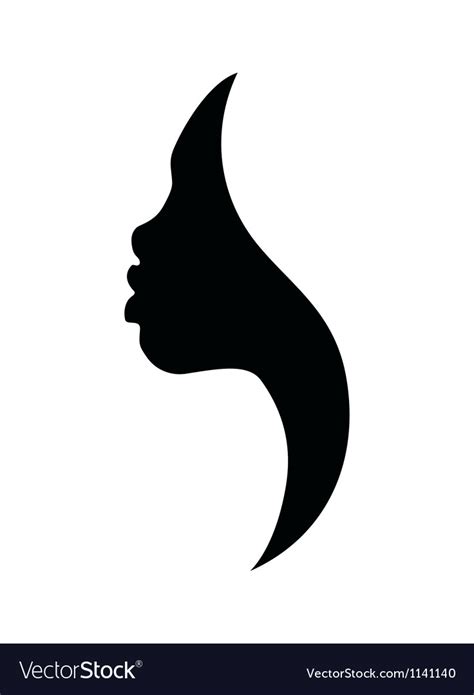 African American Woman Face Profile Royalty Free Vector