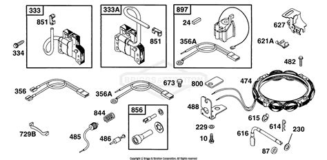 briggs  stratton    parts diagram  electrical