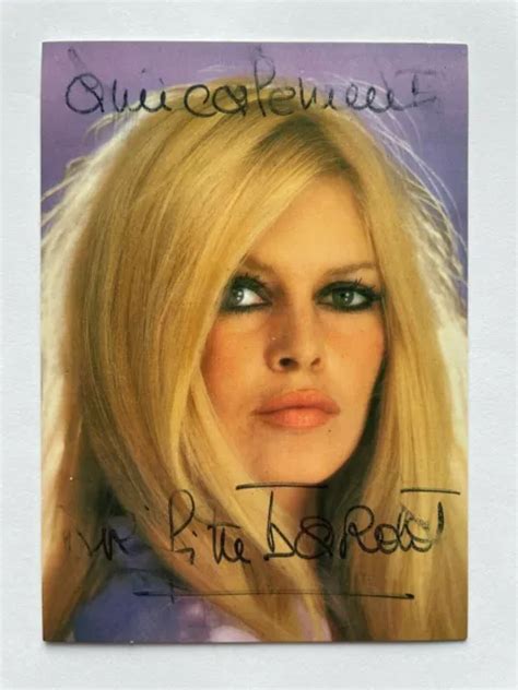 Brigitte Bardot Signed Card Signature Original Signature Autograph 54