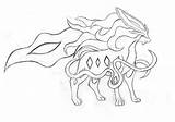 Suicune Coloring Pages Lineart Pokemon Printable Legendary Categories Template sketch template