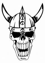 Helmet Vikings Casco Vichinghi Doodskop Cranio sketch template